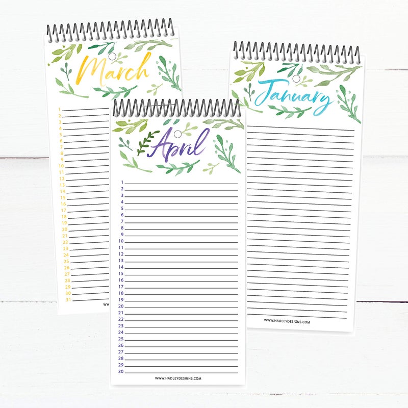 Hadley Designs Perpetual Birthday, Anniversary, Special Event Reminder Calendar Book Journal for Important Family Date Remembrance Wall Hanging, Mom Dutch Happy Bday Birthdate Gift Planner Organizer - Image 5